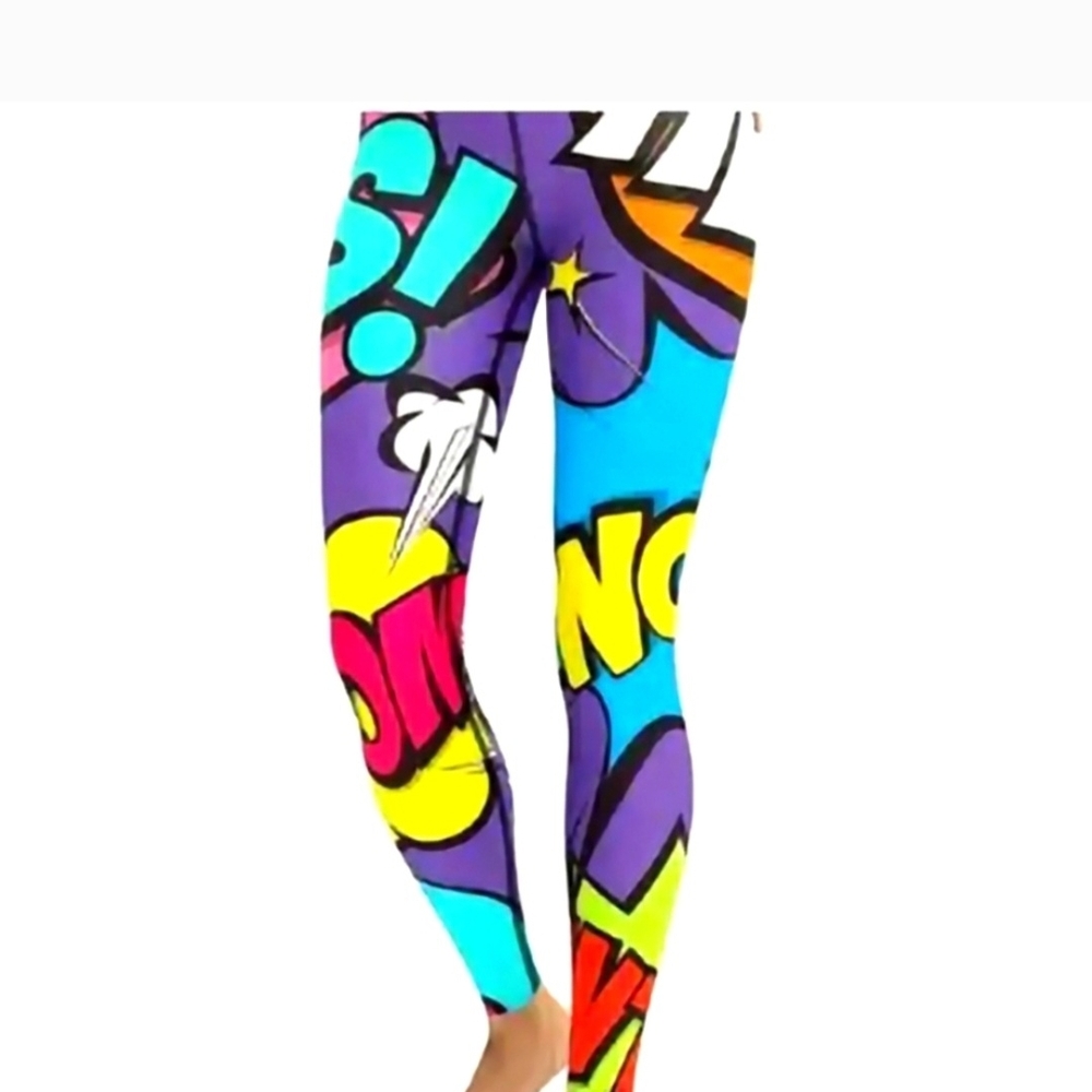 Pop Art Multi-Colored Leggings SIZE XXL